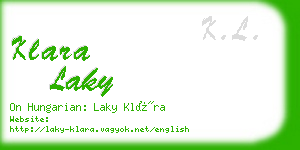 klara laky business card